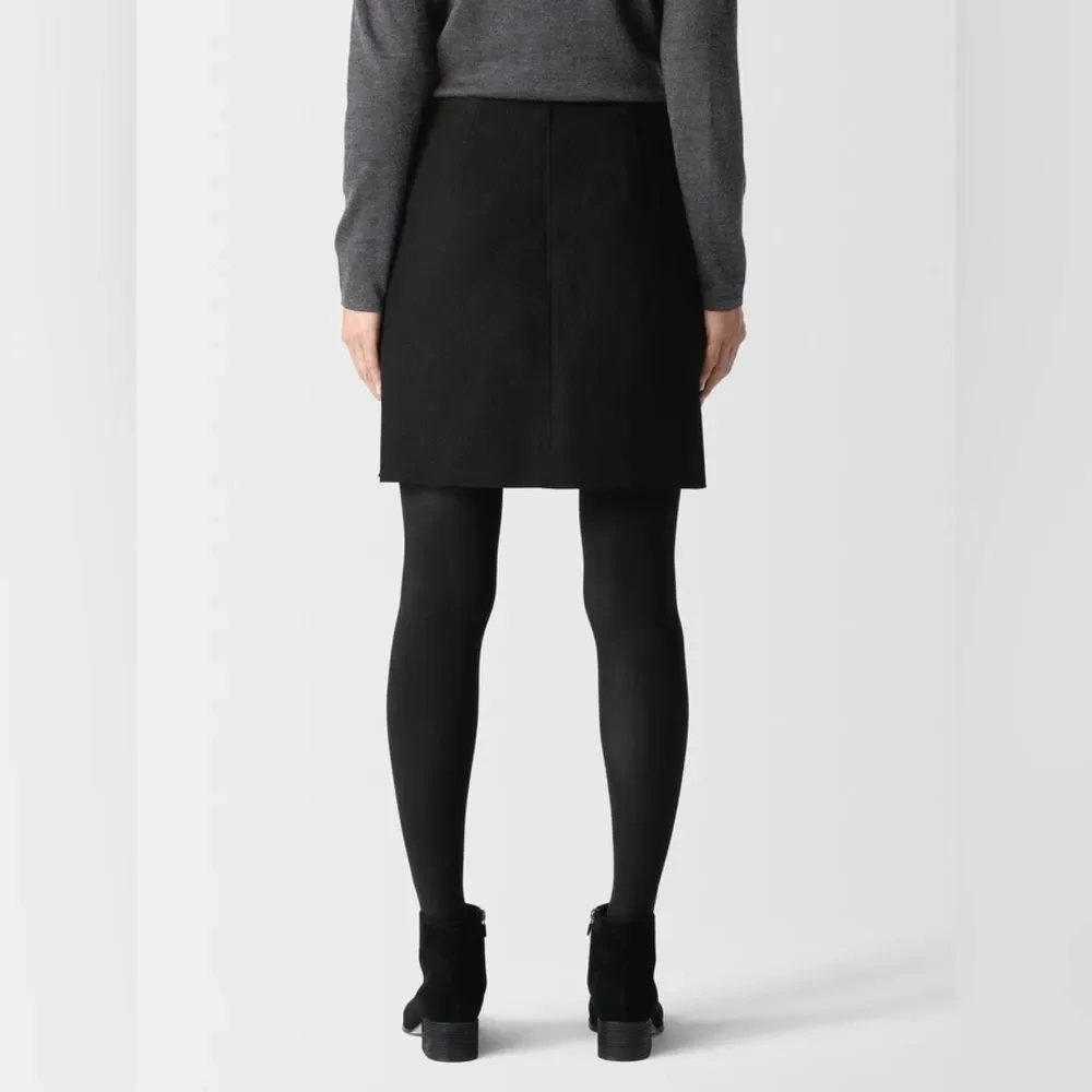 Talbots Wool Blend Black Pencil Skirt Womens 12 Academia Preppy Office Classic